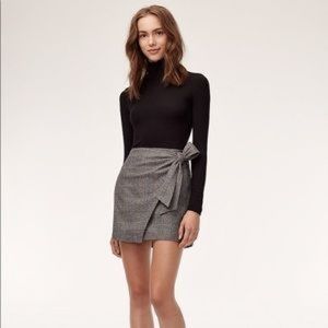 Aritzia Black and Gray Wrap Skirt